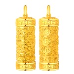 999 Pure Gold Manjusri Guardian Pendant - Rabbit Zodiac Birth Buddha